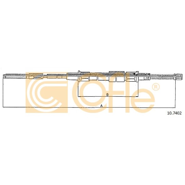 Слика на Сајла за рачна кочница COFLE 10.7402 за VW Vento Sedan (1H2) 1.9 SDI - 64 коњи дизел