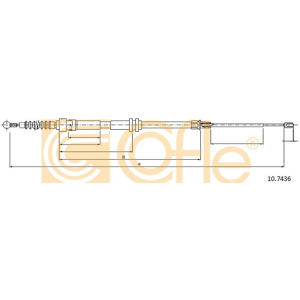 Слика на Сајла за рачна кочница COFLE 10.7436 за VW Caddy 4 Estate (SAB, SAJ) 2.0 TDI 4motion - 110 коњи дизел