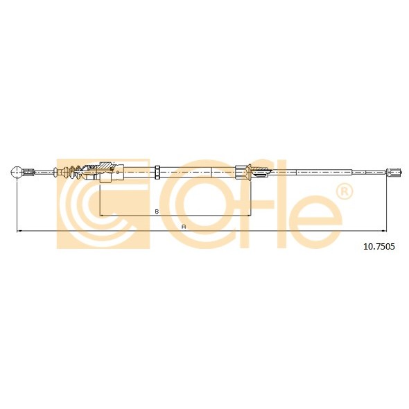 Слика на Сајла за рачна кочница COFLE 10.7505 за VW Jetta 4 (1J2) 1.9 TDI - 150 коњи дизел