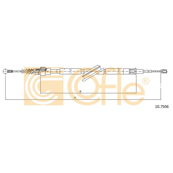 Слика на Сајла за рачна кочница COFLE 10.7506 за VW Golf 4 Variant (1J5) 2.3 V5 4motion - 170 коњи бензин