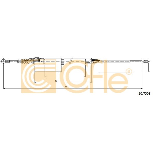 Слика на Сајла за рачна кочница COFLE 10.7508 за VW Jetta 4 (1J2) 1.8 T - 180 коњи бензин