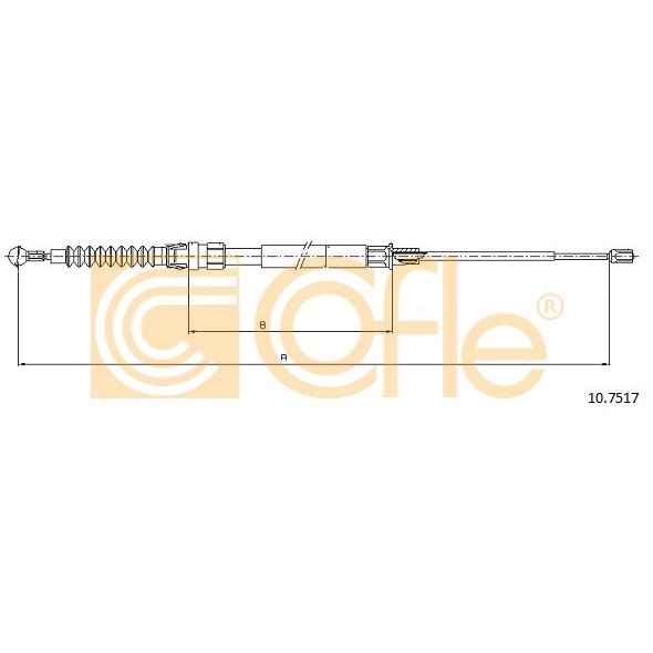 Слика на Сајла за рачна кочница COFLE 10.7517 за Skoda Laura (1Z3) 1.6 LPG - 102 коњи Бензин/Автогаз (LPG)