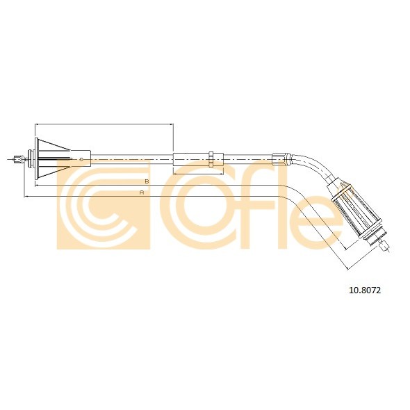 Слика на Сајла за рачна кочница COFLE 10.8072 за Volvo S80 Saloon T5 - 245 коњи бензин