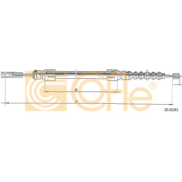 Слика на Сајла за рачна кочница COFLE 10.8181 за Volvo 940 Estate (945) 2.3 - 131 коњи бензин