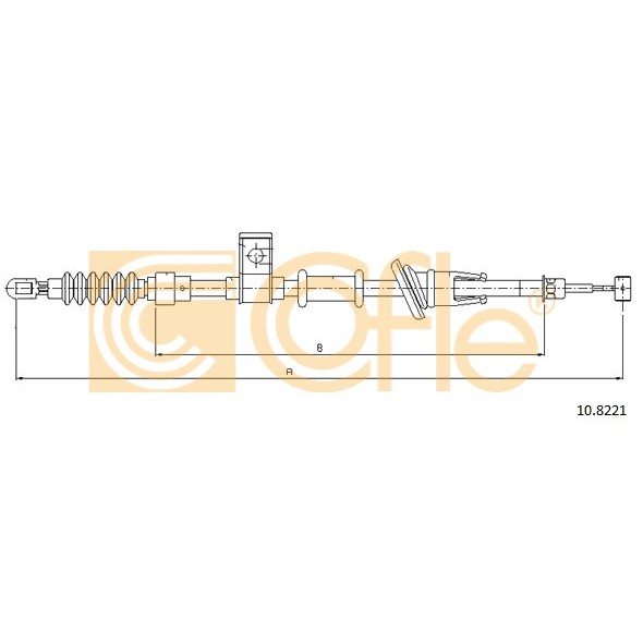 Слика на Сајла за рачна кочница COFLE 10.8221 за Volvo S40 Sedan (VS) 1.8 i - 125 коњи бензин