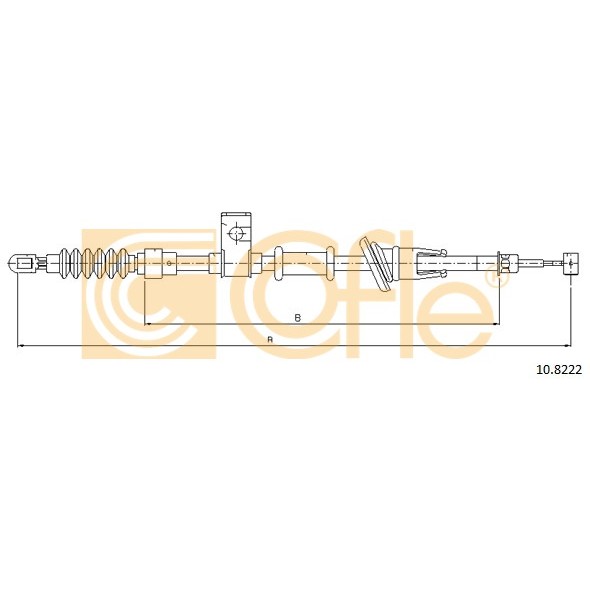 Слика на Сајла за рачна кочница COFLE 10.8222 за Volvo S40 Sedan (VS) 1.9 T4 - 200 коњи бензин