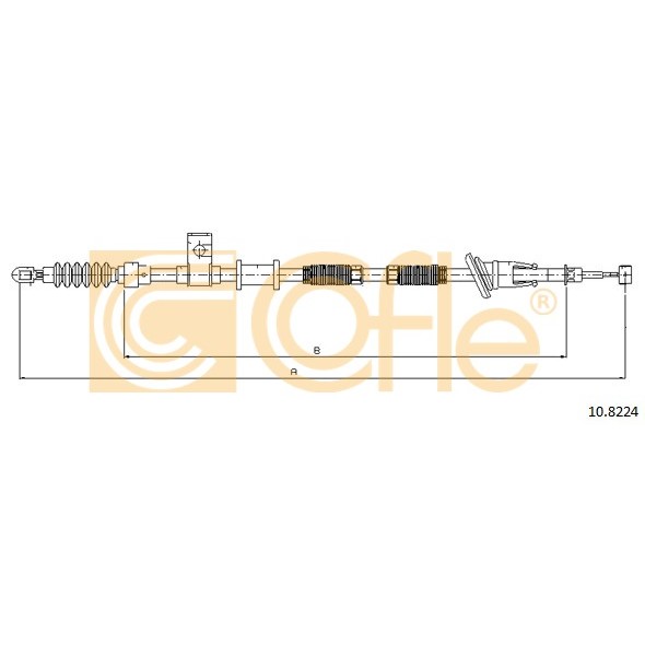 Слика на Сајла за рачна кочница COFLE 10.8224 за Volvo S40 Sedan (VS) 1.8 i - 125 коњи бензин