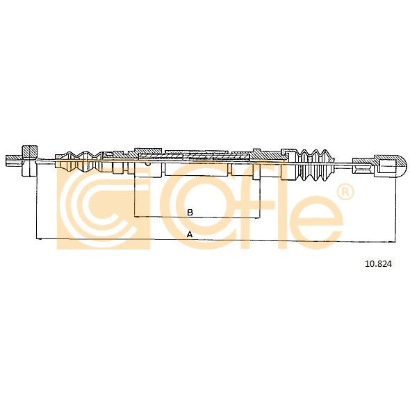 Слика на Сајла за рачна кочница COFLE 10.824 за Volvo 440K (445) 2.0 - 110 коњи бензин