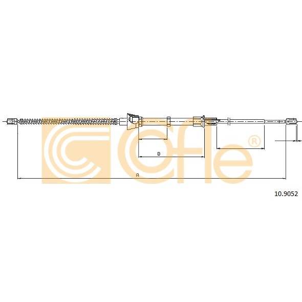 Слика на Сајла за рачна кочница COFLE 10.9052 за Seat Cordoba Saloon (6L2) 1.6 16V - 105 коњи бензин