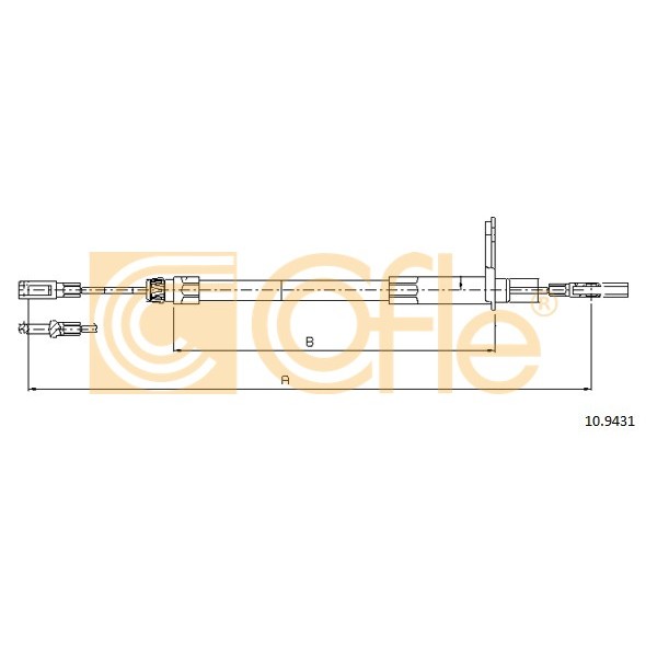 Слика на Сајла за рачна кочница COFLE 10.9431 за Mercedes C-class Estate (s202) C 220 T D (202.182) - 95 коњи дизел