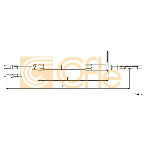 Слика на Сајла за рачна кочница COFLE 10.9432 за Mercedes C-class Estate (s202) C 220 T D (202.182) - 95 коњи дизел