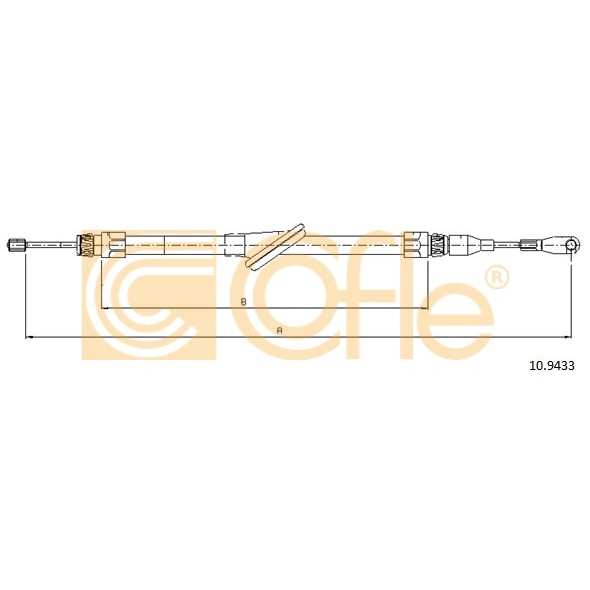 Слика на Сајла за рачна кочница COFLE 10.9433 за Mercedes C-class Saloon (w202) C 200 Kompressor (202.025) - 192 коњи бензин