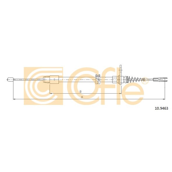 Слика на Сајла за рачна кочница COFLE 10.9463 за Mercedes C-class Estate (s204) C 200 CGI (204.248) - 184 коњи бензин