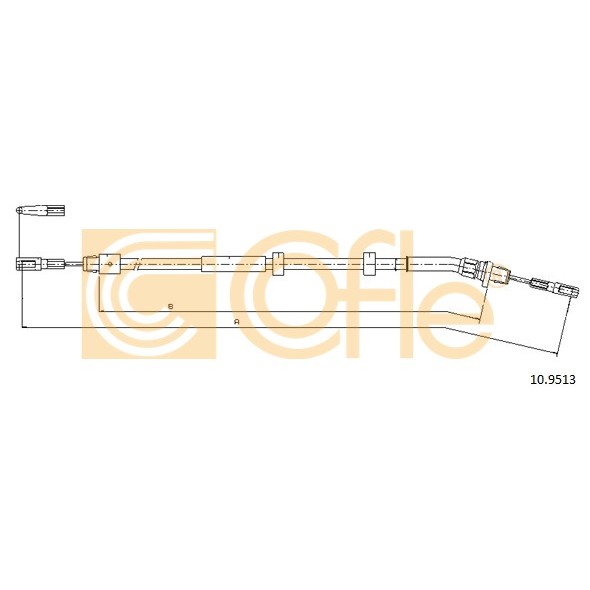 Слика на Сајла за рачна кочница COFLE 10.9513 за Jeep Wrangler 3 (JK) 3.8 - 199 коњи бензин