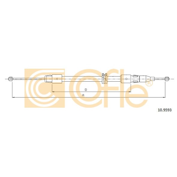 Слика на Сајла за рачна кочница COFLE 10.9593 за Mercedes R-class (w251,v251) R 63 AMG (251.077, 251.177) - 510 коњи бензин