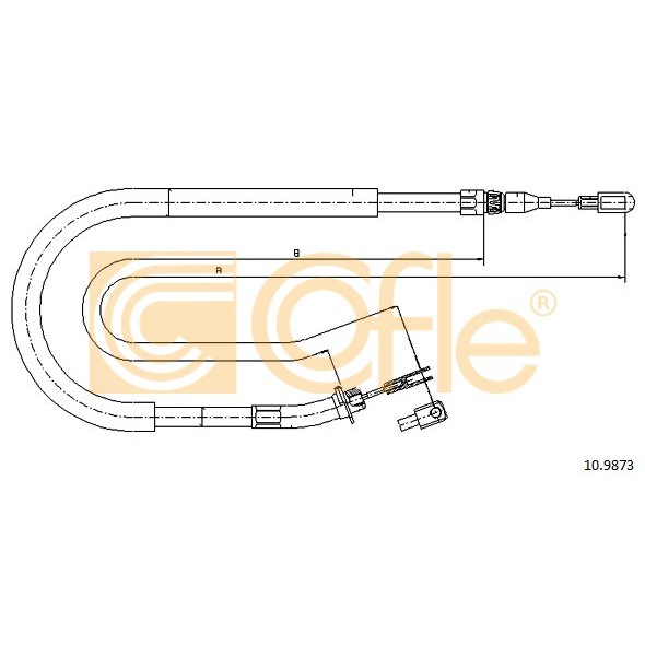 Слика на Сајла за рачна кочница COFLE 10.9873 за Mercedes Sprinter 2-t Box (901,902) 210 D - 102 коњи дизел