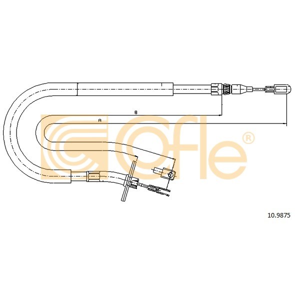 Слика на Сајла за рачна кочница COFLE 10.9875 за Mercedes Sprinter 3-t Platform (903) 308 CDI - 82 коњи дизел