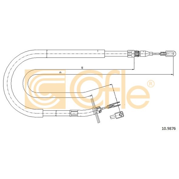 Слика на Сајла за рачна кочница COFLE 10.9876 за Mercedes Sprinter 4.6-t Box (906) 424 (906.953, 906.655, 906.657) - 258 коњи бензин