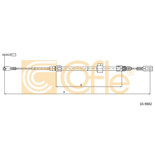 Слика на Сајла за рачна кочница COFLE 10.9882 за Mercedes Sprinter 4.6-t Box (906) 424 (906.953, 906.655, 906.657) - 258 коњи бензин