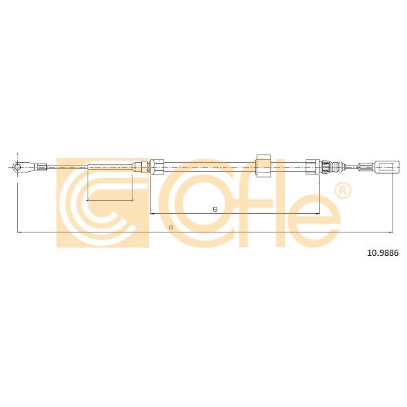 Слика на Сајла за рачна кочница COFLE 10.9886 за Mercedes Sprinter 2-t Platform (901,902) 214 NGT - 129 коњи Бензин/Метан (CNG)