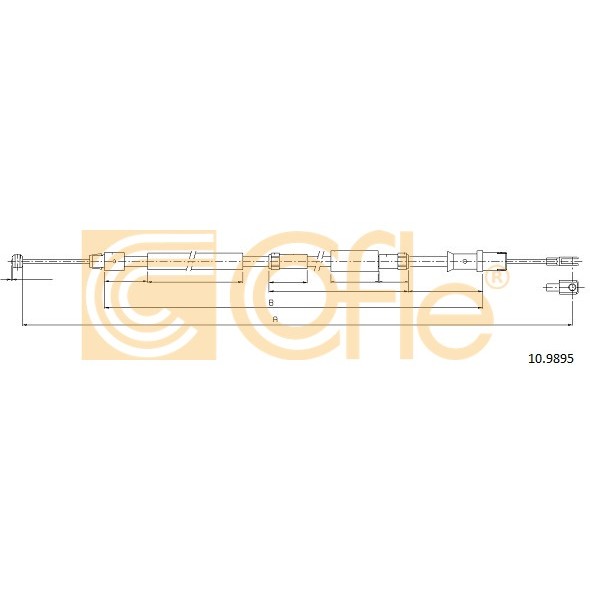 Слика на Сајла за рачна кочница COFLE 10.9895 за Mercedes Sprinter 3-t Box (906) 213 CDI (906.611, 906.613) - 129 коњи дизел