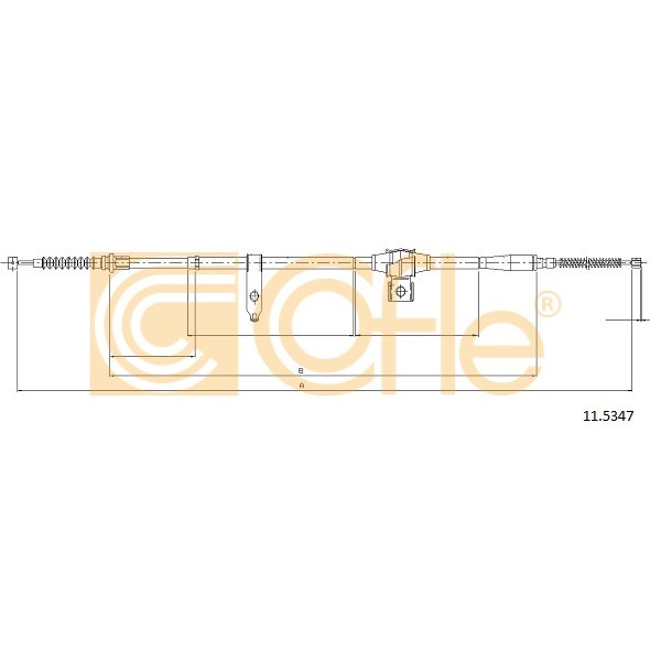 Слика на Сајла за рачна кочница COFLE 11.5347 за Mazda BT-50 (CD) 2.5 TDi 4x4 - 110 коњи дизел