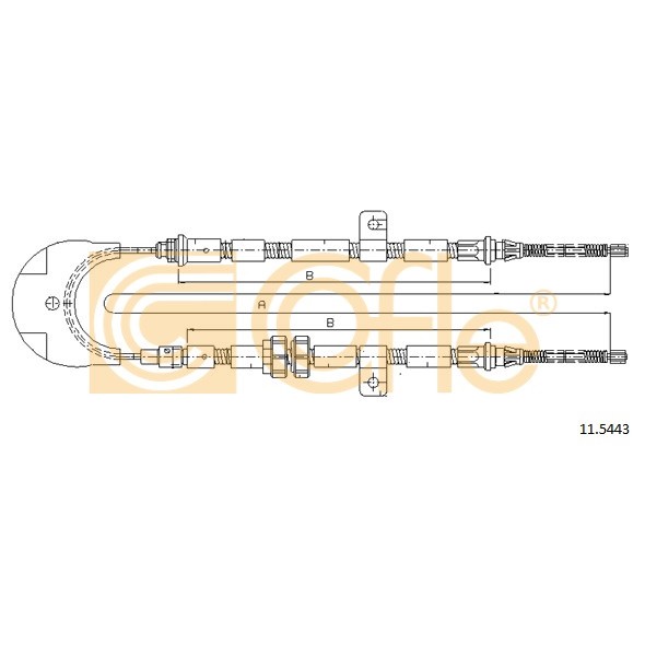 Слика на Сајла за рачна кочница COFLE 11.5443 за Ford Fiesta 3 (gfj) 1.8 16V - 105 коњи бензин