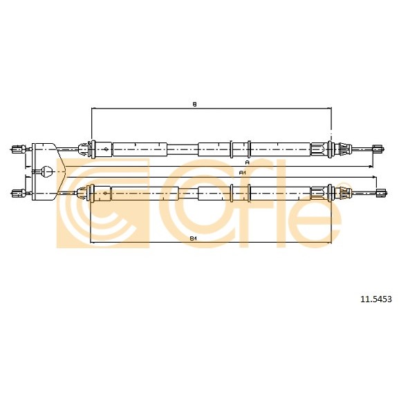 Слика на Сајла за рачна кочница COFLE 11.5453 за Ford Fiesta 5 (jh,jd) 1.3 - 60 коњи бензин