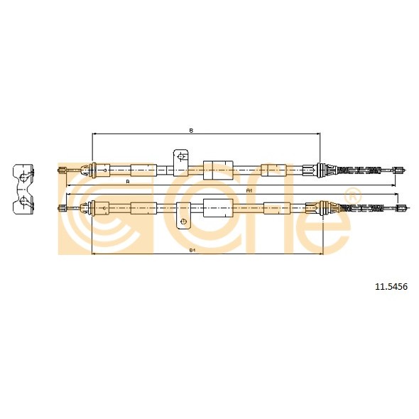 Слика на Сајла за рачна кочница COFLE 11.5456 за Ford Fiesta MK 4 (ja,jb) 1.3 i - 50 коњи бензин