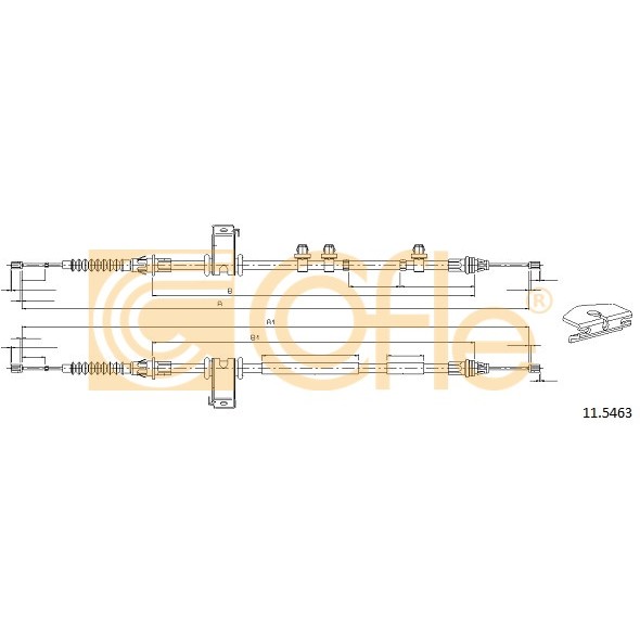 Слика на Сајла за рачна кочница COFLE 11.5463 за Ford Fiesta 6 1.4 TDCi - 70 коњи дизел