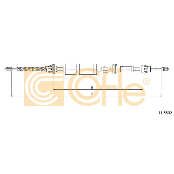 Слика на Сајла за рачна кочница COFLE 11.5502 за Ford Mondeo 1 Estate (BNP) 1.8 i 16V 4x4 - 115 коњи бензин