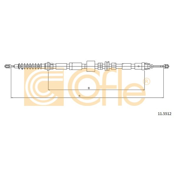 Слика на Сајла за рачна кочница COFLE 11.5512 за Ford Mondeo 3 Clipper (BWY) 2.5 V6 24V - 170 коњи бензин