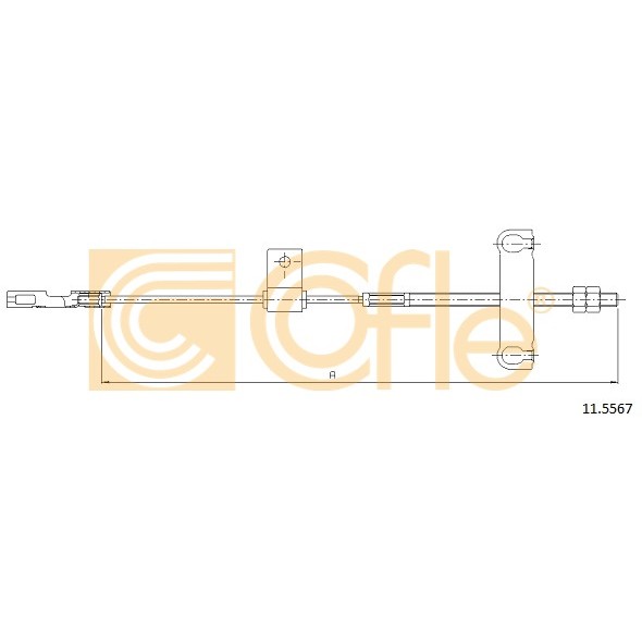 Слика на Сајла за рачна кочница COFLE 11.5567 за Ford Transit VAN (FA) 2.0 DI (FAE_, FAF_, FAG_) - 100 коњи дизел