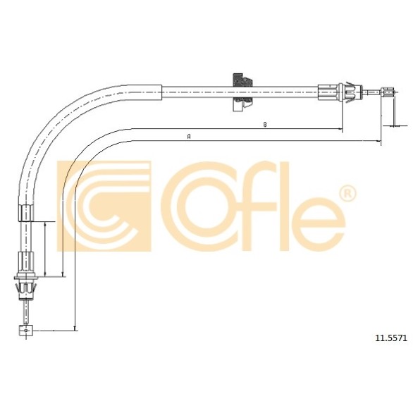 Слика на Сајла за рачна кочница COFLE 11.5571 за Ford Transit BOX (FA) 2.4 TDCi - 137 коњи дизел