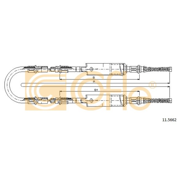 Слика на Сајла за рачна кочница COFLE 11.5662 за Ford Transit Platform (E) 1991 2.0 (EME/L/S, ENE/L/S) - 98 коњи бензин