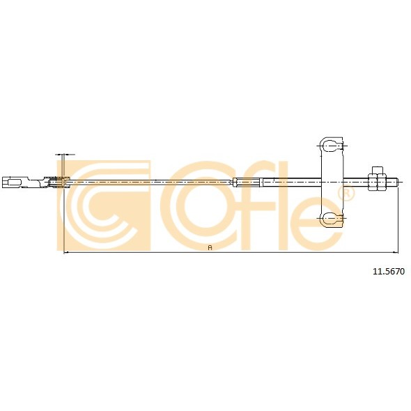 Слика на Сајла за рачна кочница COFLE 11.5670 за Ford Transit VAN (FA) 2.0 DI (FAE_, FAF_, FAG_) - 100 коњи дизел