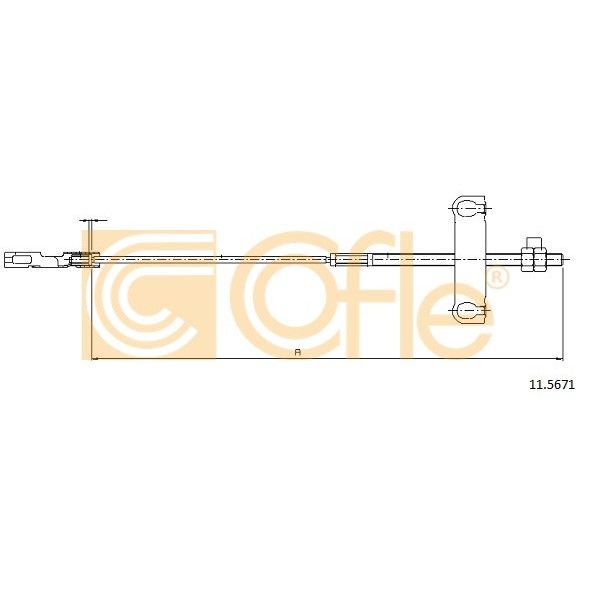 Слика на Сајла за рачна кочница COFLE 11.5671 за Ford Transit VAN (FA) 2.0 DI (FAE_, FAF_, FAG_) - 100 коњи дизел