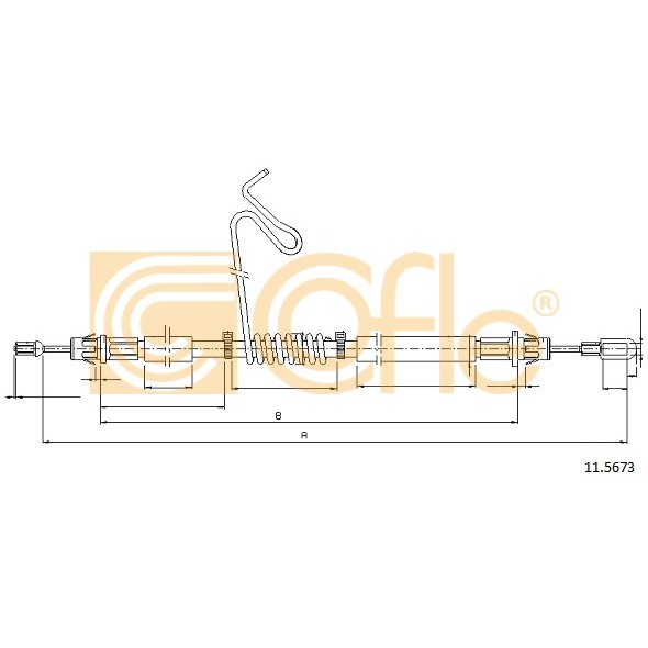 Слика на Сајла за рачна кочница COFLE 11.5673 за Ford Transit BOX 3.2 TDCi - 200 коњи дизел