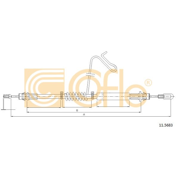 Слика на Сајла за рачна кочница COFLE 11.5683 за Ford Transit BOX 3.2 TDCi - 200 коњи дизел