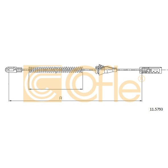 Слика на Сајла за рачна кочница COFLE 11.5793 за Opel Corsa C 1.7 DTI - 75 коњи дизел