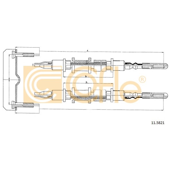 Слика на Сајла за рачна кочница COFLE 11.5821 за Opel Omega A Estate 2.3 TD - 90 коњи дизел