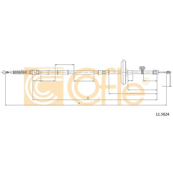 Слика на Сајла за рачна кочница COFLE 11.5824 за Opel Astra GTC 1.6 - 180 коњи бензин