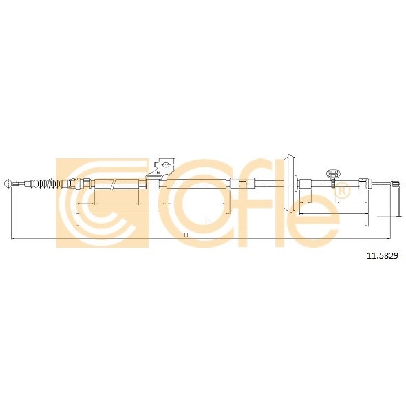 Слика на Сајла за рачна кочница COFLE 11.5829 за Opel Zafira (P12) 1.6 CDTI - 120 коњи дизел