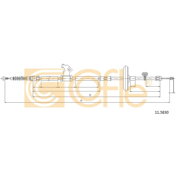 Слика на Сајла за рачна кочница COFLE 11.5830 за Opel Astra GTC 1.6 - 180 коњи бензин