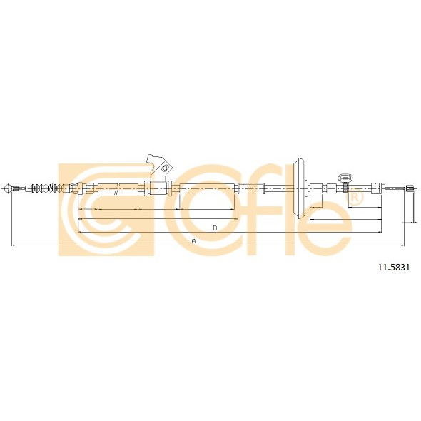 Слика на Сајла за рачна кочница COFLE 11.5831 за CHEVROLET CRUZE Sedan J300 1.8 - 140 коњи бензин