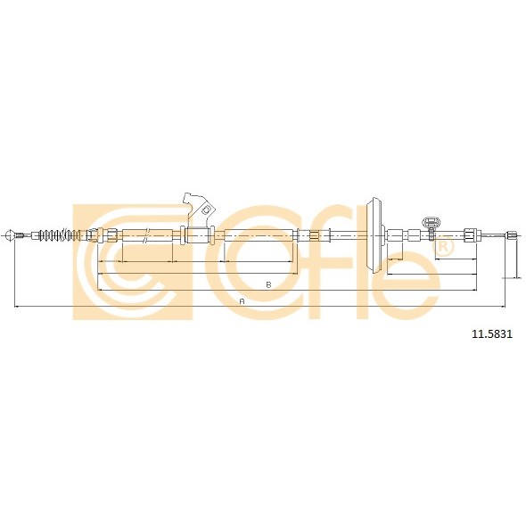 Слика на Сајла за рачна кочница COFLE 11.5831 за Opel Astra GTC 1.6 - 180 коњи бензин