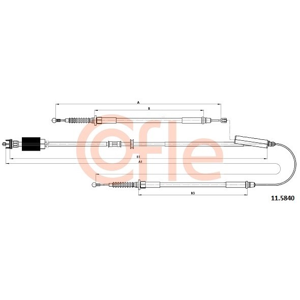 Слика на Сајла за рачна кочница COFLE 11.5840 за Opel Astra GTC 1.6 - 180 коњи бензин