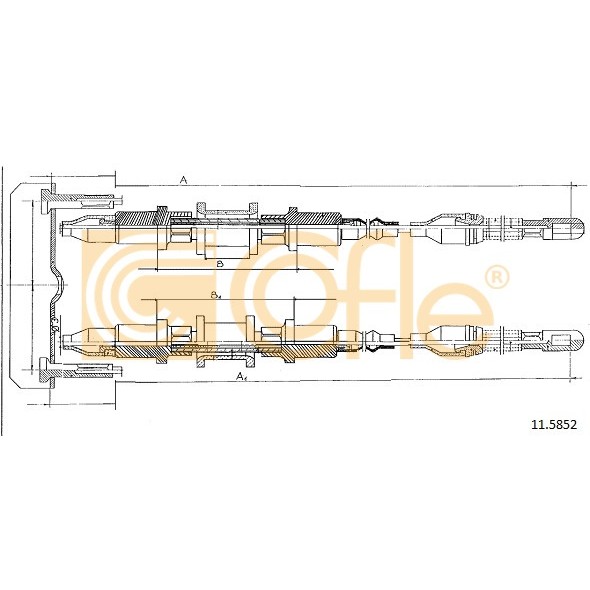 Слика на Сајла за рачна кочница COFLE 11.5852 за Opel Astra F Van 1.6 i - 71 коњи бензин