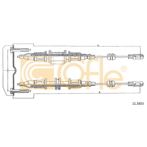 Слика на Сајла за рачна кочница COFLE 11.5853 за Opel Astra F Convertible 1.4 Si - 82 коњи бензин