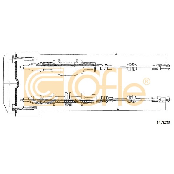 Слика на Сајла за рачна кочница COFLE 11.5853 за Opel Astra F Estate 1.8 i 16V - 125 коњи бензин